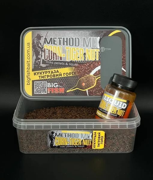 Метод мікс BigFishBait В наявності ліквід Corn - Tiger nut 400 гр БФБмет05 фото