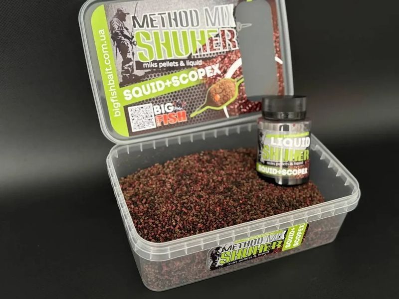 Метод мікс BigFishBait В наявності ліквід Shuher (squid В наявності scopex), 400 гр БФБмет03 фото