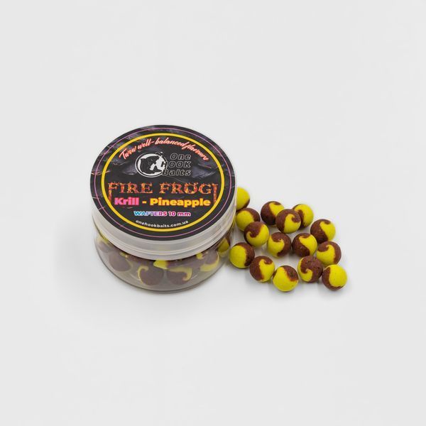 Бойли вафтерс One Hook baits BALANCE Fire Frogi Krill - Pineapple 10mm