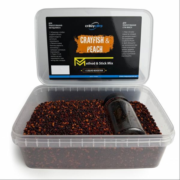 Метод-Стік-Мікс CrazyCarp Crayfish & Peach (рак персик) 400g MSMCP400 фото