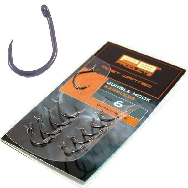 Гачки PB Products Jungle Barbless Hook DBF № 6 10шт 24822 фото