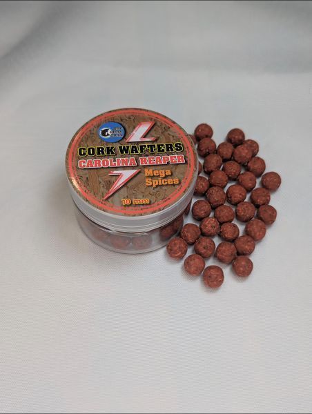Насадкові бойли Cork Wafters One Hook Baits MEGA SPICE Carolina Reaper 10 мм (26 г) 091 фото