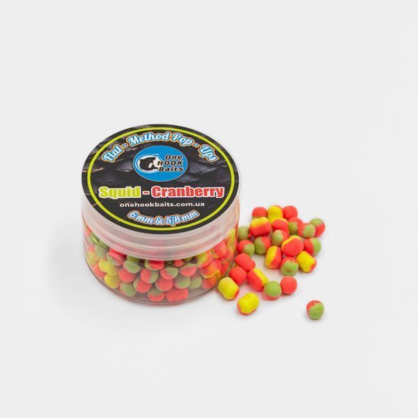 Бойли Pop-Up Flat-Method One Hook Baits Squid-Cranberry 6 мм&5/8mm 2607370003 фото