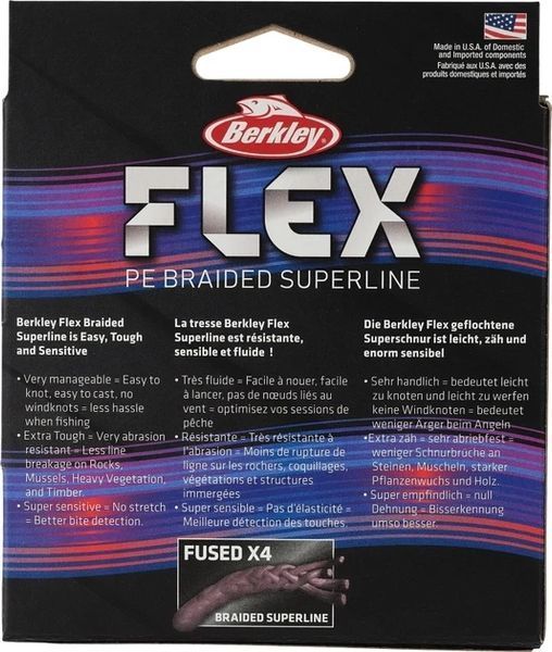 Шнур Berkley Flex Braid Superlines 135m #0.1/0.25mm 40lb/18.4kg Moss Green 1579829 фото