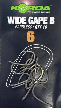 Гачки KORDA Wide Gape Barbless № 6