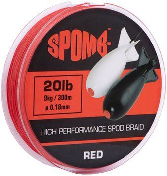 Сподовий шнур Spomb Braid 300m 9kg/20lb 0.18мм RED DBL001 фото