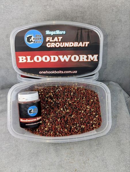 Метод-мікс One Hook Baits Flat Groundbait Bloodworm 400g 2643093881 фото