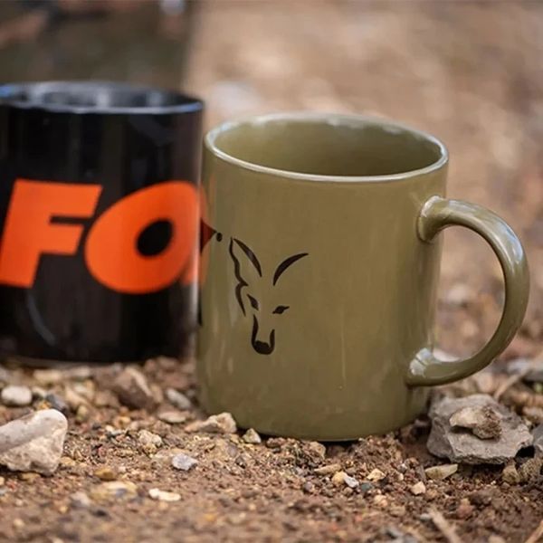 Керамічна кружка Fox Green and Black Logo Ceramic Mug CCW023 фото