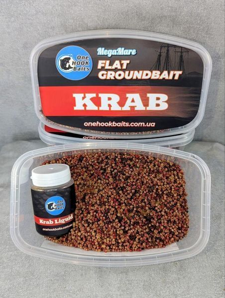Метод-мікс One Hook Baits Flat Groundbait Krab 400g