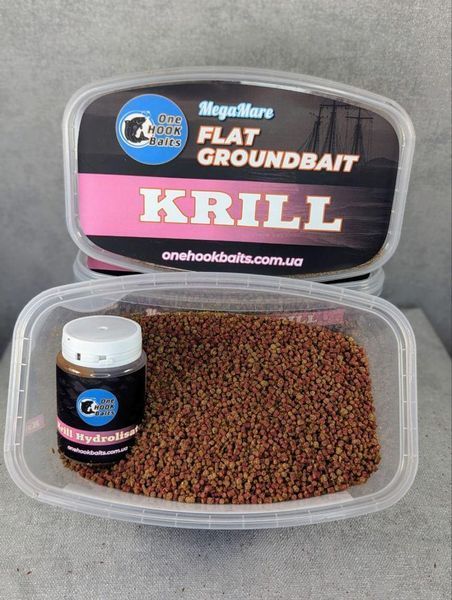 Метод-мікс One Hook Baits Flat Groundbait Krill 400g